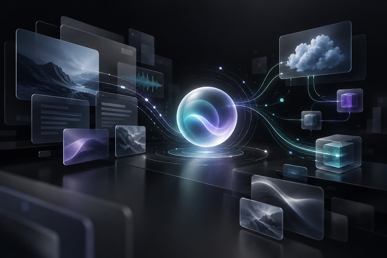 Ambient personal AI interface representing ARA